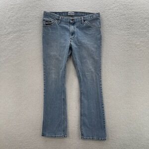 Diamond Gusset Jeans Mens 38x32 Blue Bootcut Light Wash Denim Made in USA Work